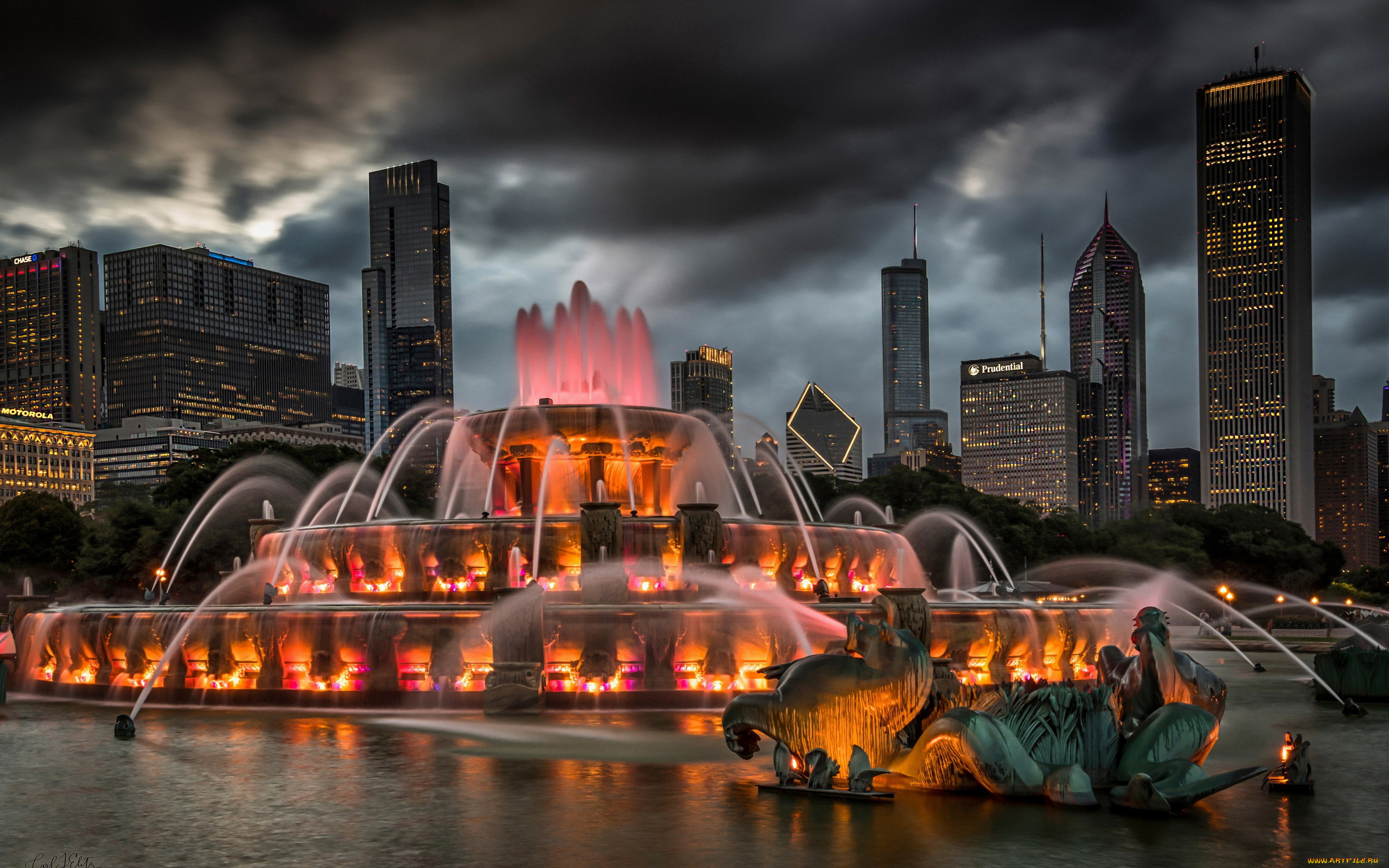 buckingham fountain, ,  , , buckingham, fountain